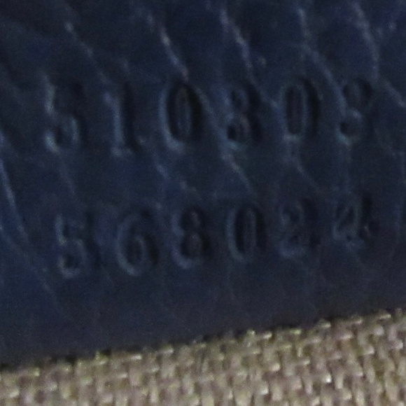 NWT GUCCI $3200 Dollar GG clasp Medium pebbled leather shoulder BAG Blue w cards - Picture 6 of 8